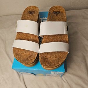 Womens Reef Cushion Vista Hi Slide Sandal - Cloud Womens Size 9